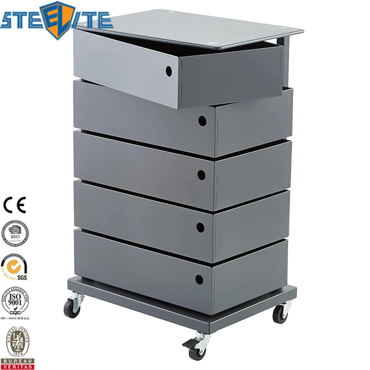 Large Multifunction 5-Bin Storage Tower