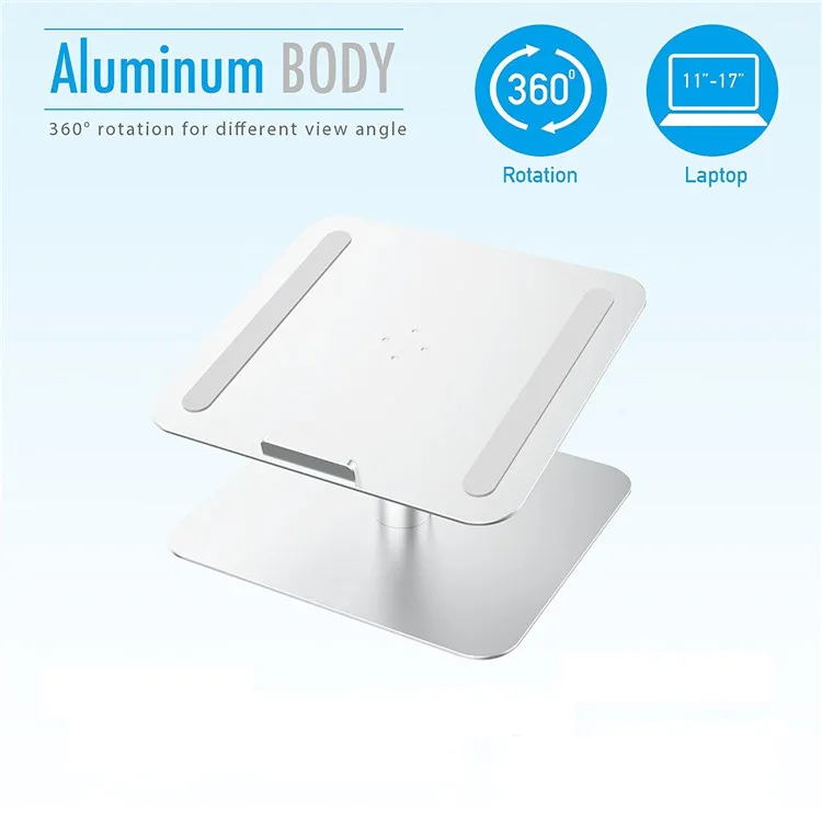 
360 degree rotating portable laptop stand aluminum 