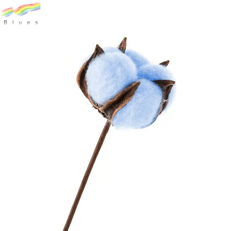 Natural Color Dried Flowers Cotton Stems  Small Fresh Dried Floral Bouquets Decoration