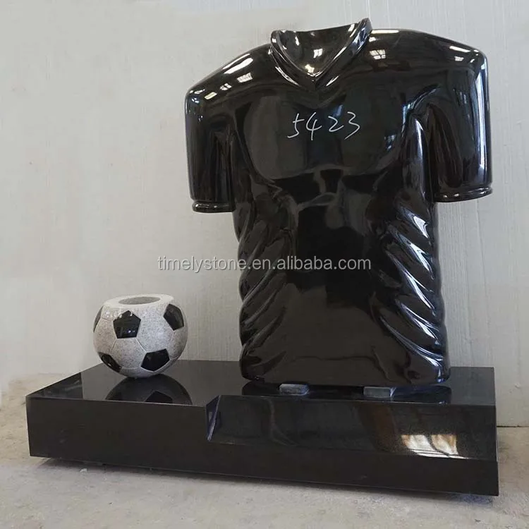 
Shirt Shape Wholesale Unique Headstones With Football Cemetery Flower Vase 