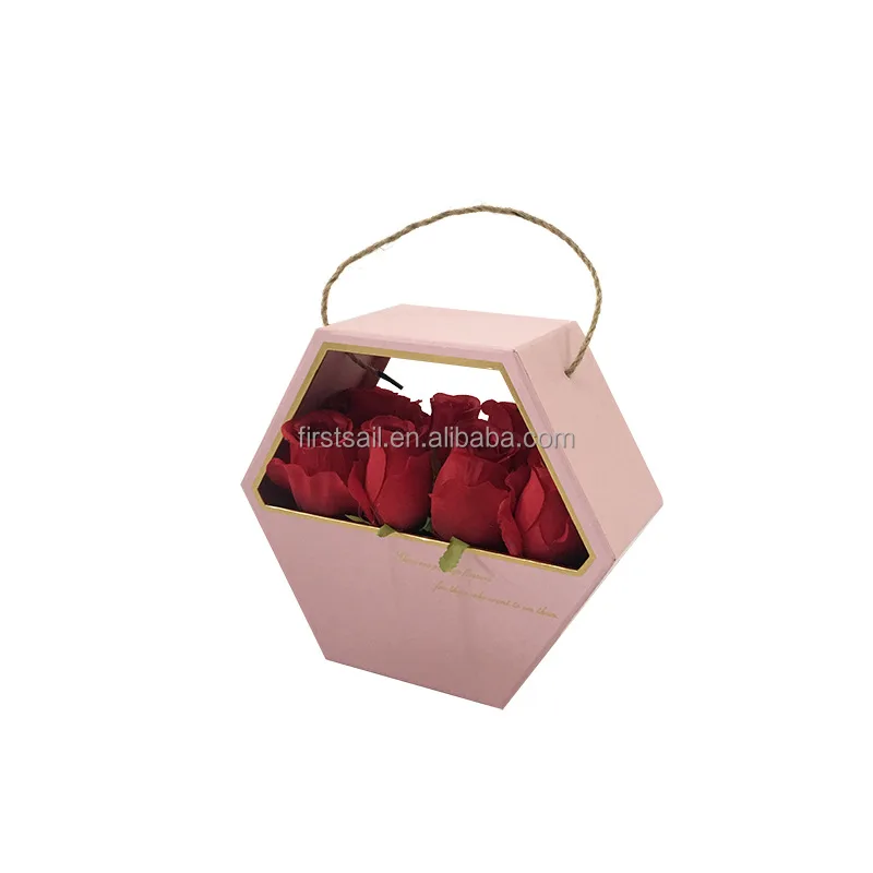 valentines day gifts flower head preserved fresh flower delivery boxes/long stem roses box