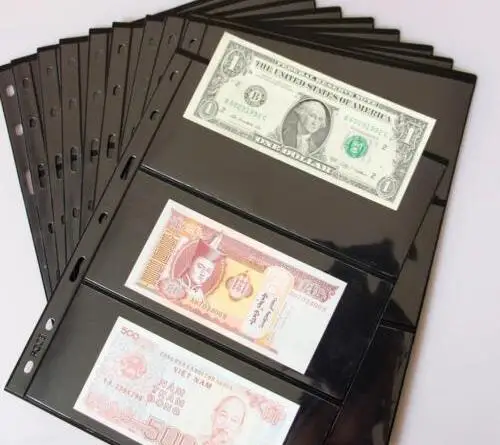 Hot selling Plastic PVC ring binder albums for coins banknote and stamps