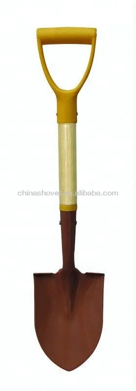 Mini shovel with wooden handle