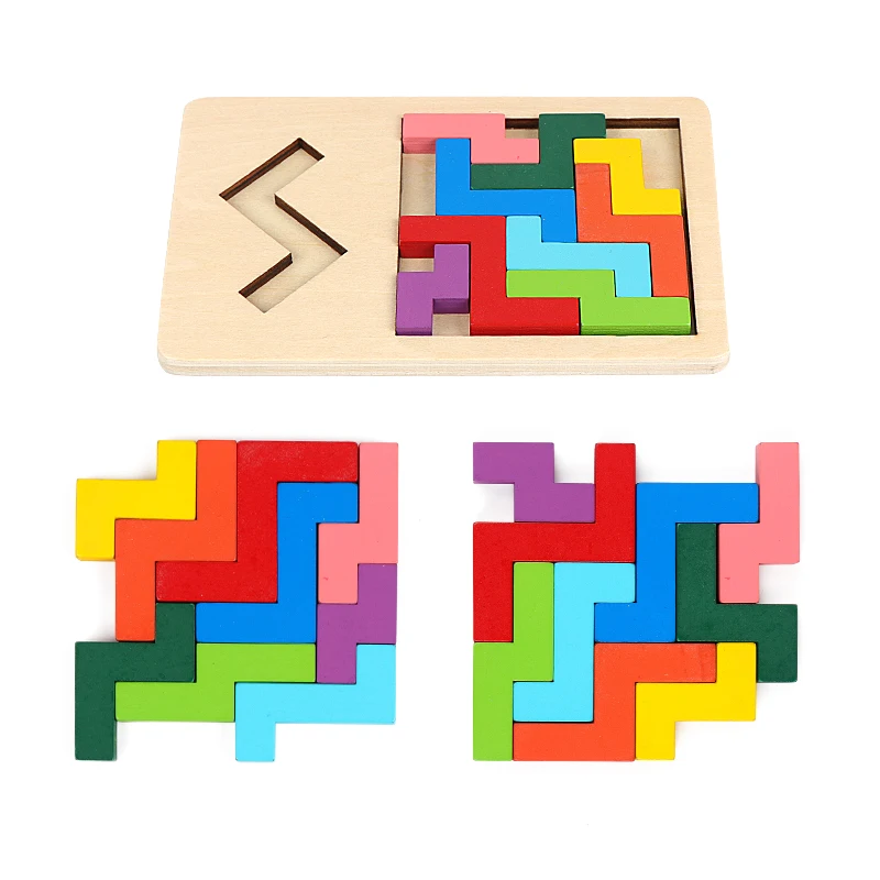 
Colorful Wooden puzzle for children Educational Toy learning toys for children jigsaw board 