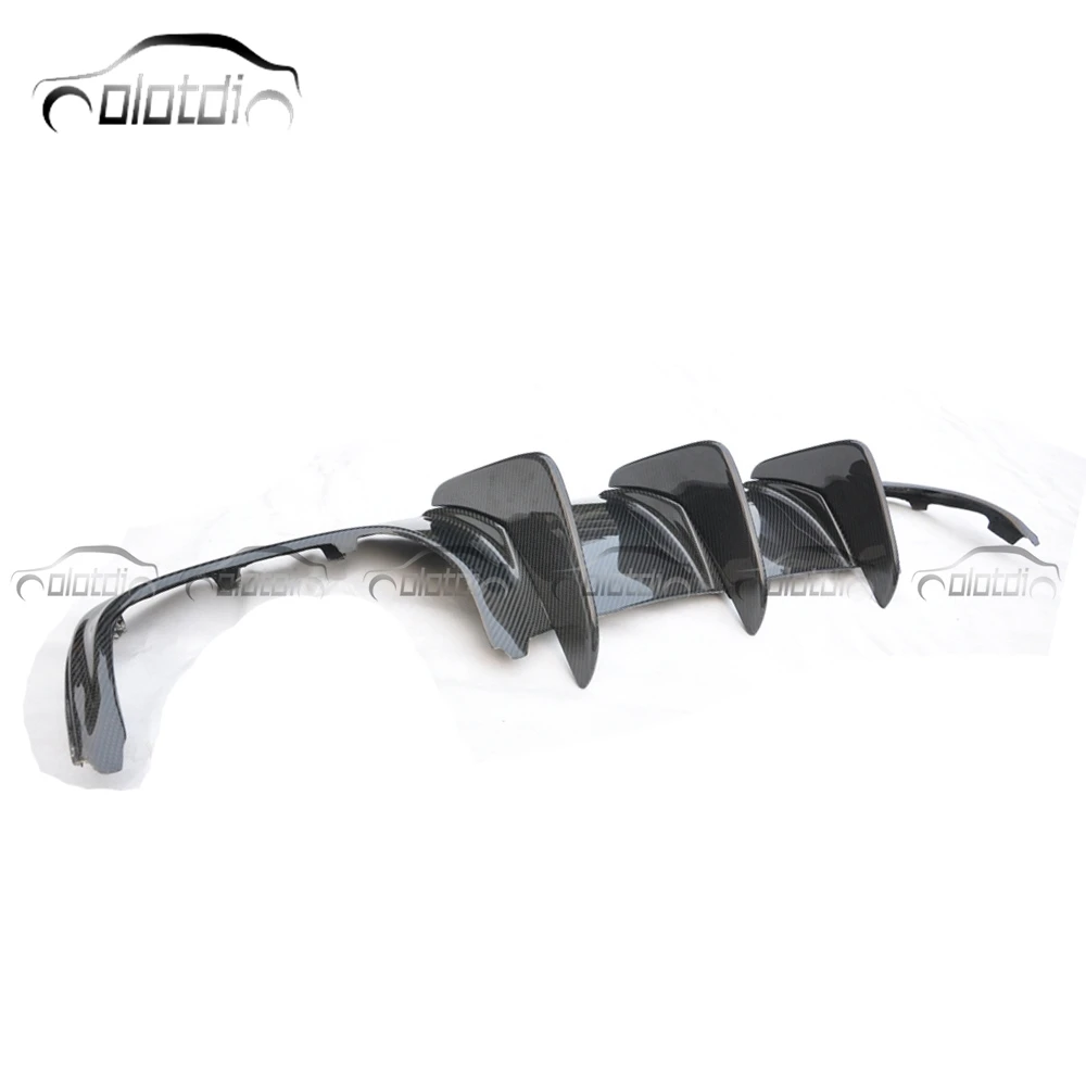 Carbon Fiber Rear Bumper Fins Spoiler Wing Lip Splitter Diffuser for Mercedes Benz W204 C63 2009+