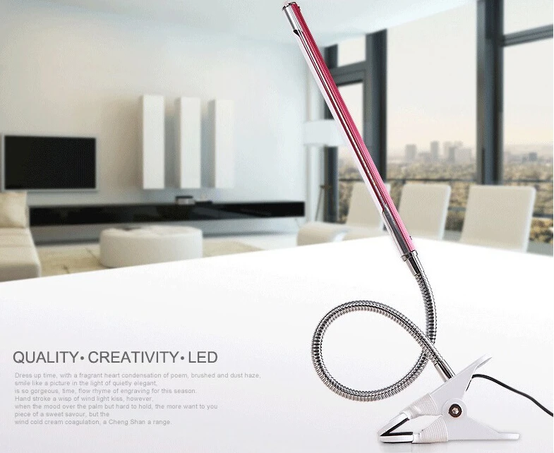 Fashionable Multi-Function  touch LED Nail Table Lamp with usb port 3 brightness control clamp lamp For 5W study living bed room