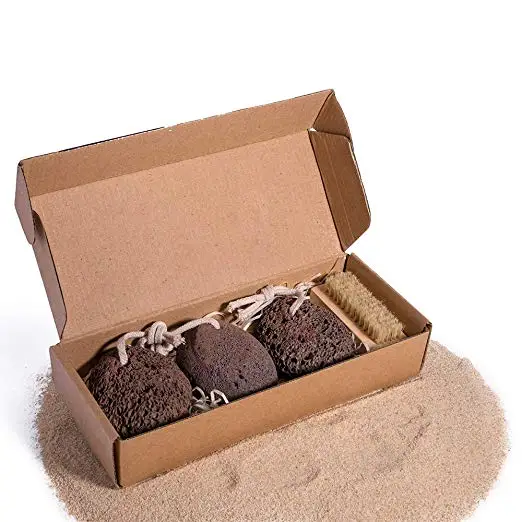 Natural Pumice Stone Set for Calluses and Skin Care | Porous, Exfoliating Lava Stones for Healthy, Clean Skin | Pack of 3 Stones