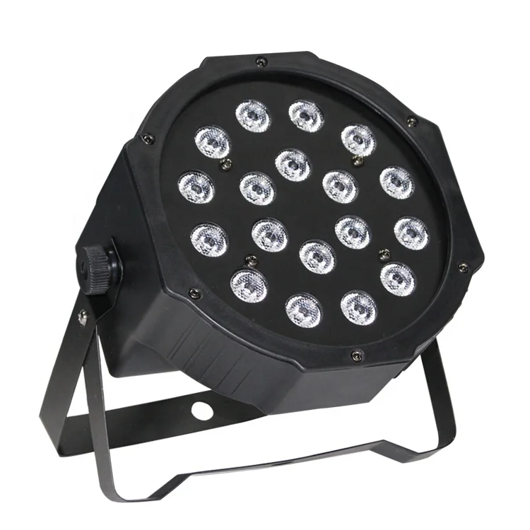 baisun 18pcs led par light RGB 3 IN 1 colorful plastic lighting for home party disco bar lighting
