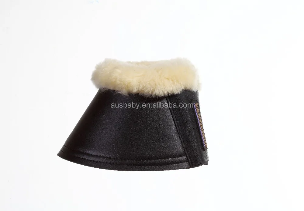 Horse bell boots Synthetic leather sheepskin