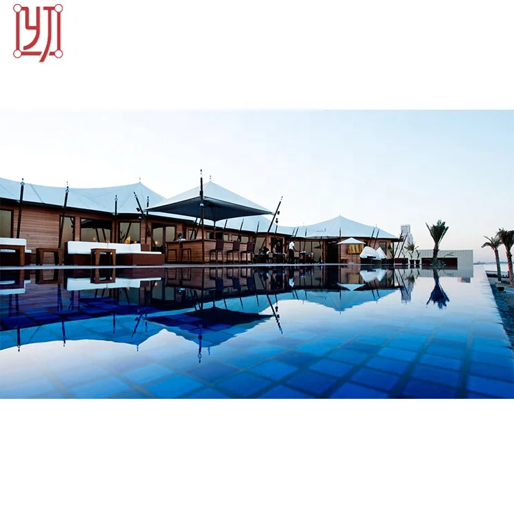 PVC hotel shades tents with trap door