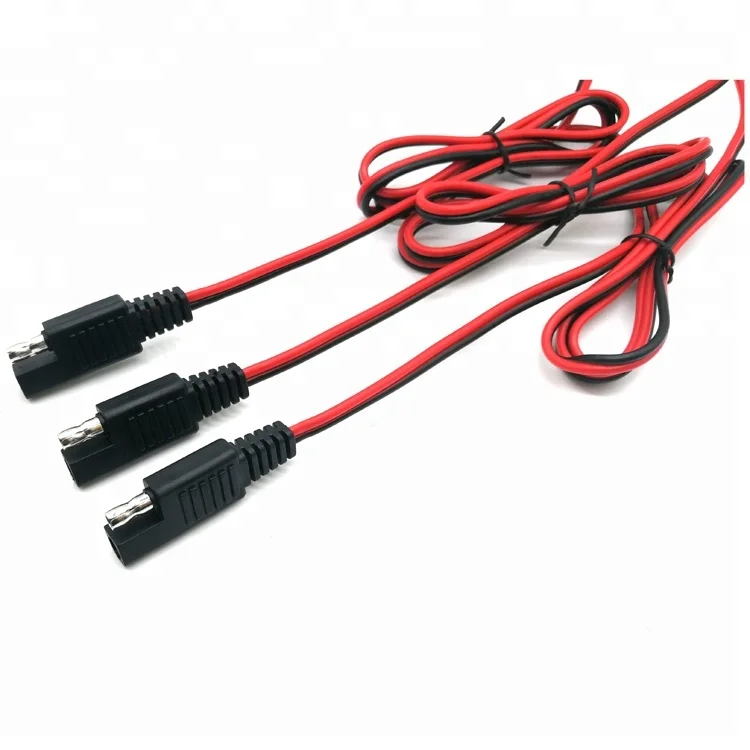 14AWG 2 Pin SAE Plug Quick Disconnect SAE Power Automotive Extension Cable for Motorcycle, Car, Tractor