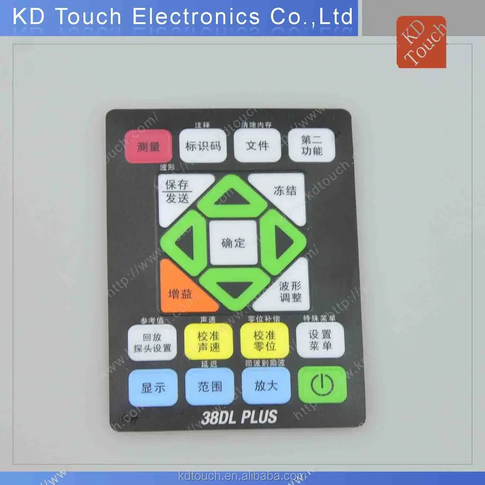 Промышленный кнопочный мембранный переключатель с 3M клеем и никоматическим соединителем