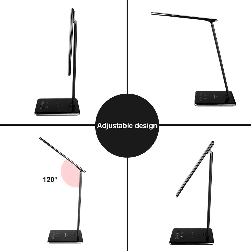 wholesale Wireless charging lamp intertek led desk lamp with usb and timer for study reading work office task light