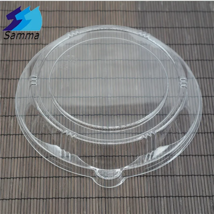 SM1-2105Gold Fashionable Wholesale Customized Printed round Dish Serving Food grade Tray Plastic Plate