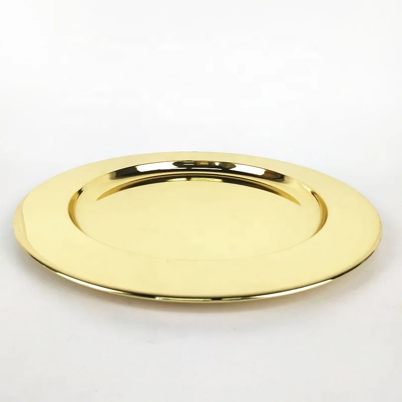 Hot sales China wholesale wedding decoration 13inch  gold charger plates