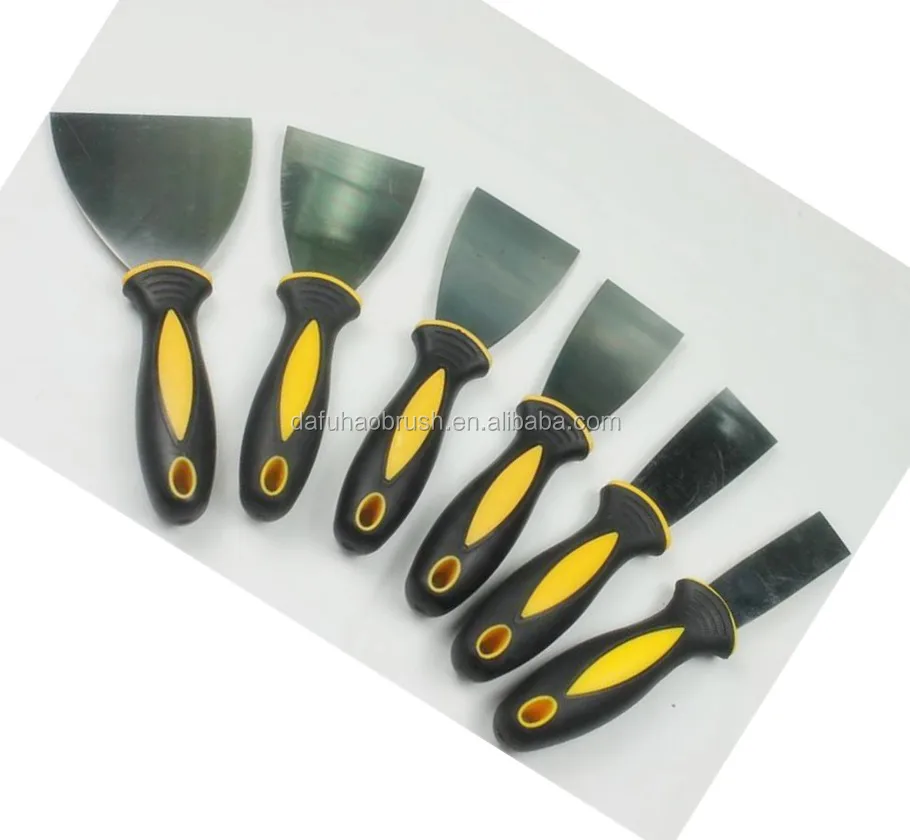 High quality Stainless Steel Putty Knife with rubber handle