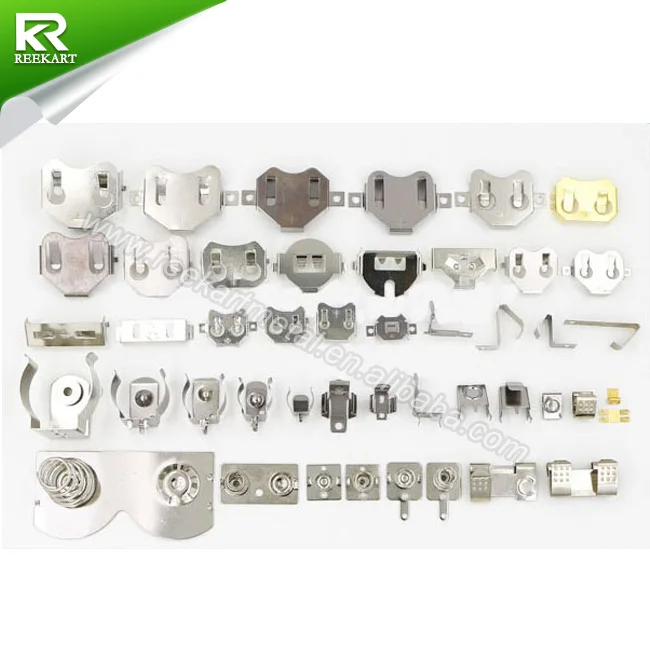SMT Spring Steel with Nickel Plated AA CR2 CR123A Battery Clip, AA Battery Holder