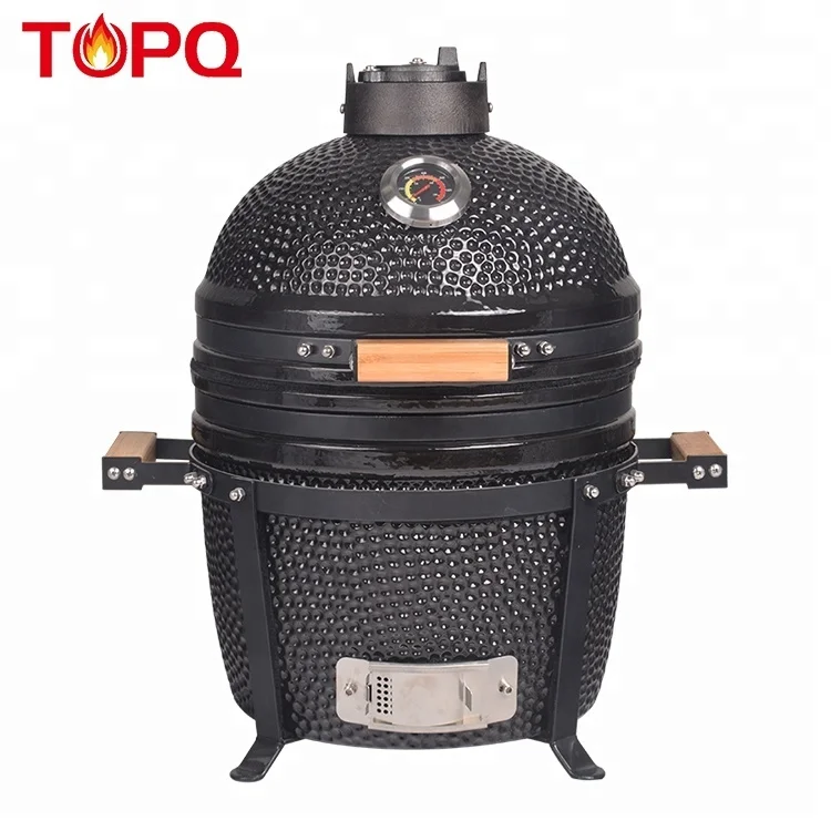 TOPQ Small Charcoal Ceramic Kamado Barbecue Grill