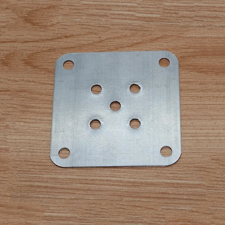 White zinc 70x70mm 2.75 inch square sofas chairs coffee tables other furniture wooden legs flat hinge plate bracket with 5 holes