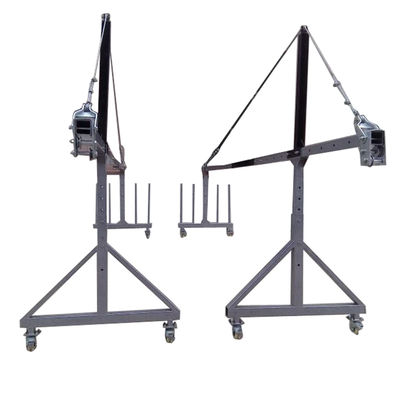 Electric lifting platform for construction of exterior walls of high-rise buildings