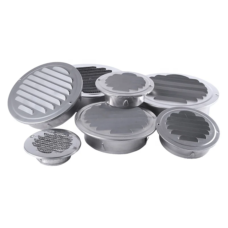 Top Manufacturer Ventilation Systems External wall stainless steel Air Vent Cap with Insect Mesh Grille