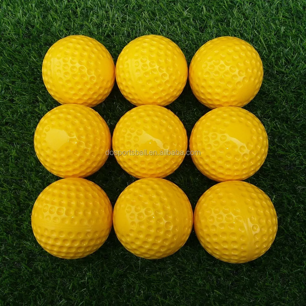 Оптовая продажа 9 дюймов желтый машина для подачи мячей обучение пупырчатая бейсбол