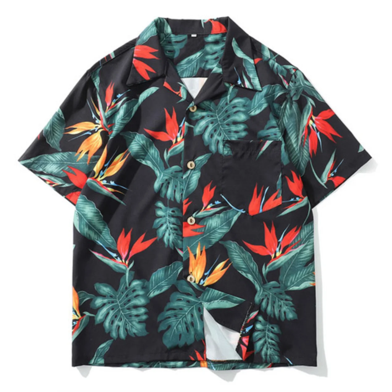 colorful sunflower mens shirt collar design hawaian shirt