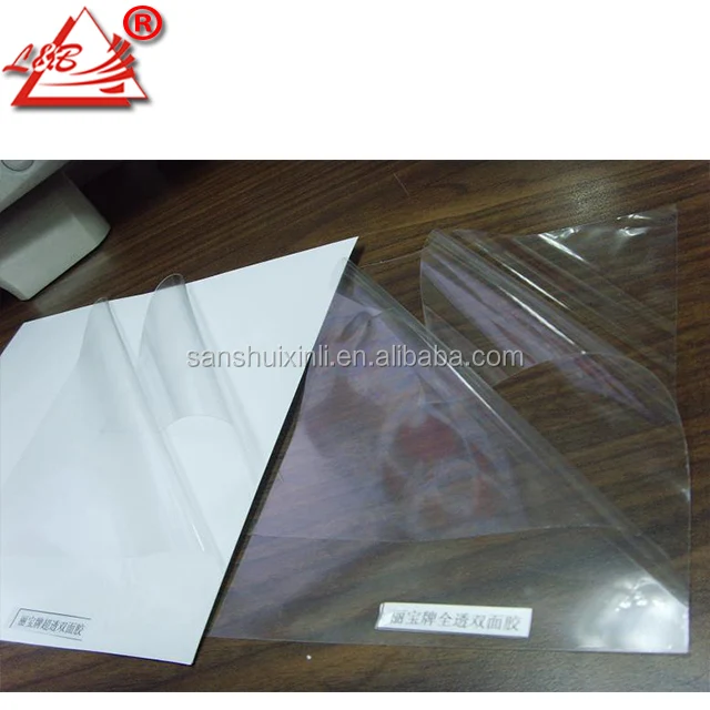 L&B Double Sided Self Adhesive Clear Lamination Film Roll For Acrylic Photo Grating Picture 3D Art