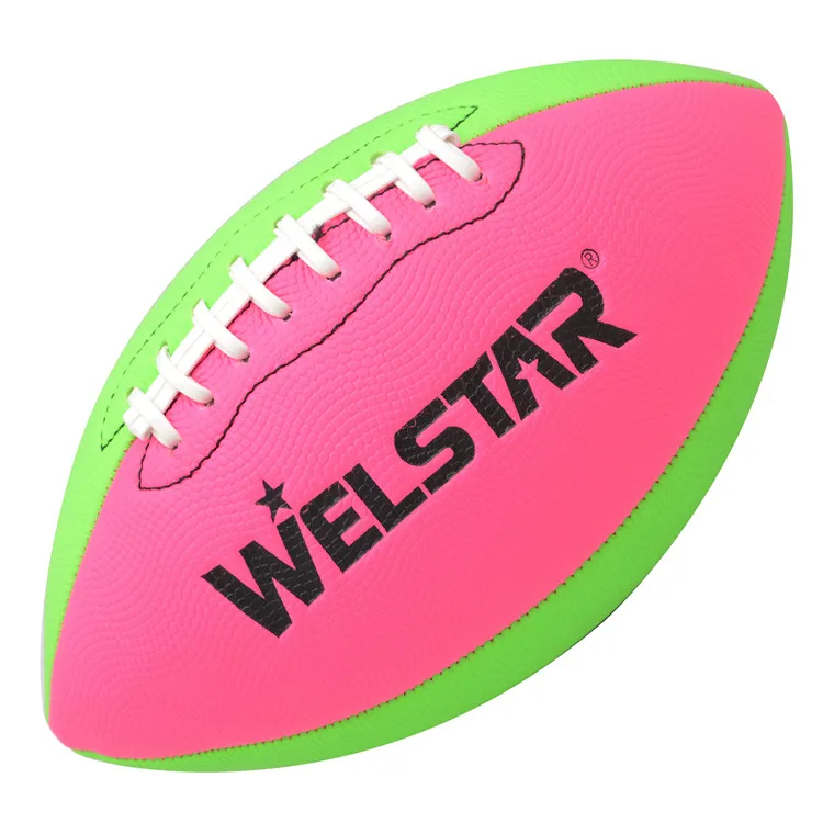 Новый стиль пены ПВХ Машина прошитый неоновый цвет пляж ПВХ мяч для американского футбола мяч