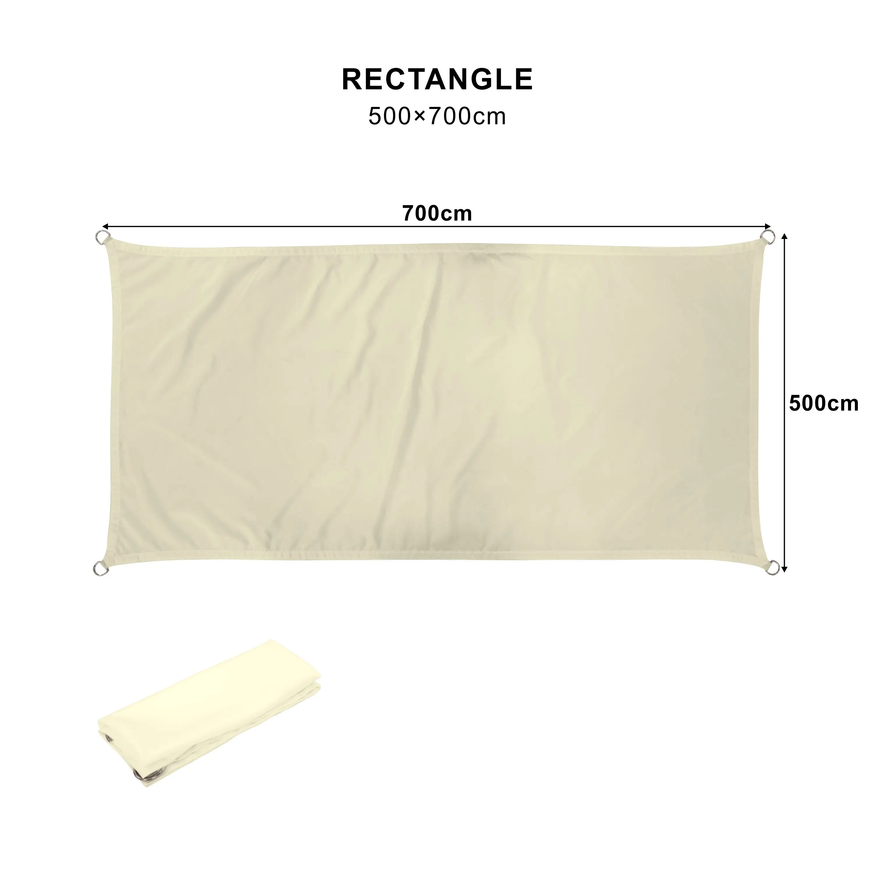 
2019 Hot Sale Rectangle 5*7m canvas shade sail uv protection netting waterproof sun sails 