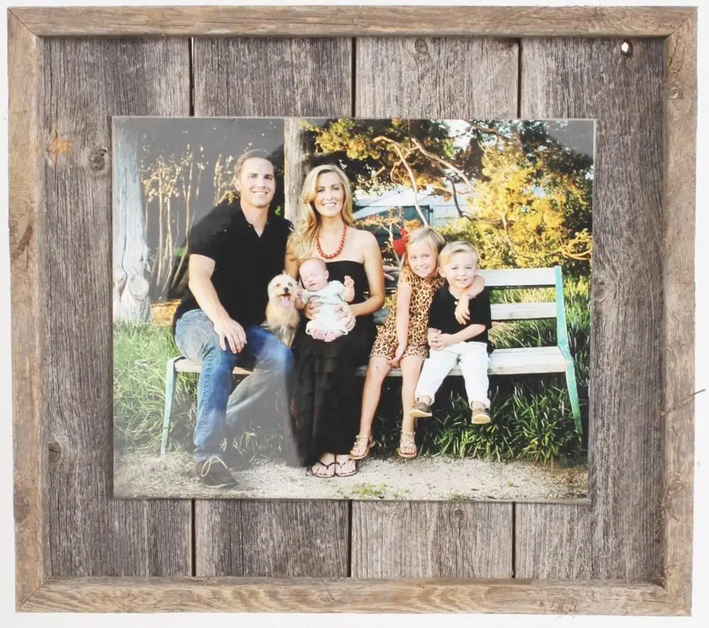 
8*10 Family Wood Photo Frames Large with Plexiglass Drop-in and Hangers. 