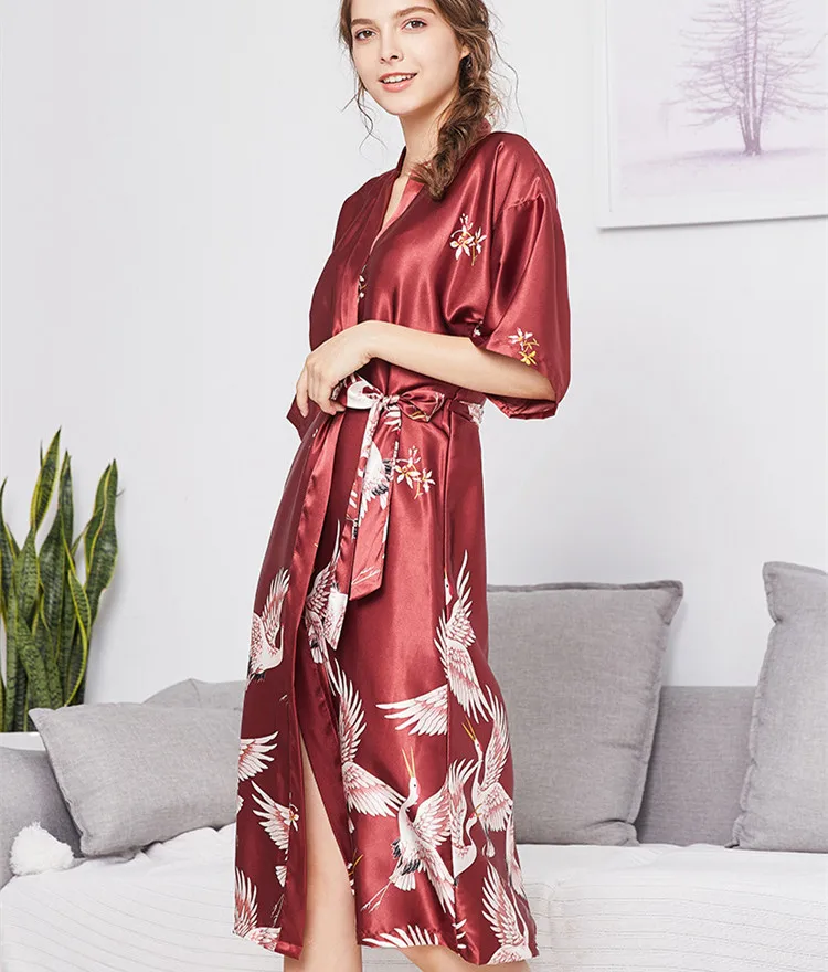 Женские халаты банные комплекты сексуальные кружевные шелковые атласные пижамные ночная рубашка сорочка WP580