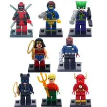 New Hot 8pcs/lot Super Hero Superheroes Deadpool Kid Baby Toy Mini Figure Building Blocks Sets Model Toys Minifigures Brick