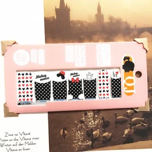 Black Rad mik Mouse child Nail Arts Nail Sticker Waterproof Nail Decal Sticker Gel Polish French