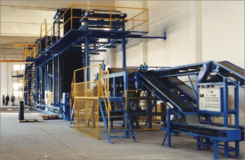 Fish scale asphalt shingle production line for roof materials