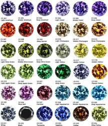 xygems topsale White synthetic Loose Cubic Zirconia Round Stone