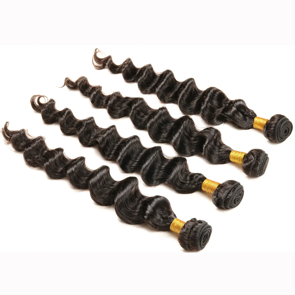 Adorable Ocean Water Wave Human Hair 7A Unprocessed hair bulk Tangle Free loose deep curly remy hair