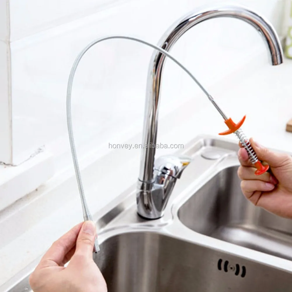 
Hair Drain Clog Remover Drain Relief Tool for Drain Cleaning, Flexible Grabber Pickup Tool, Retractable Claw Retriever Stick 