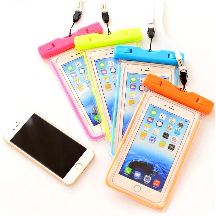 Multicolor Plastic Durable Phone Bag Pouch Outdoor Waterproof Phone Case in Raining Day Surfing