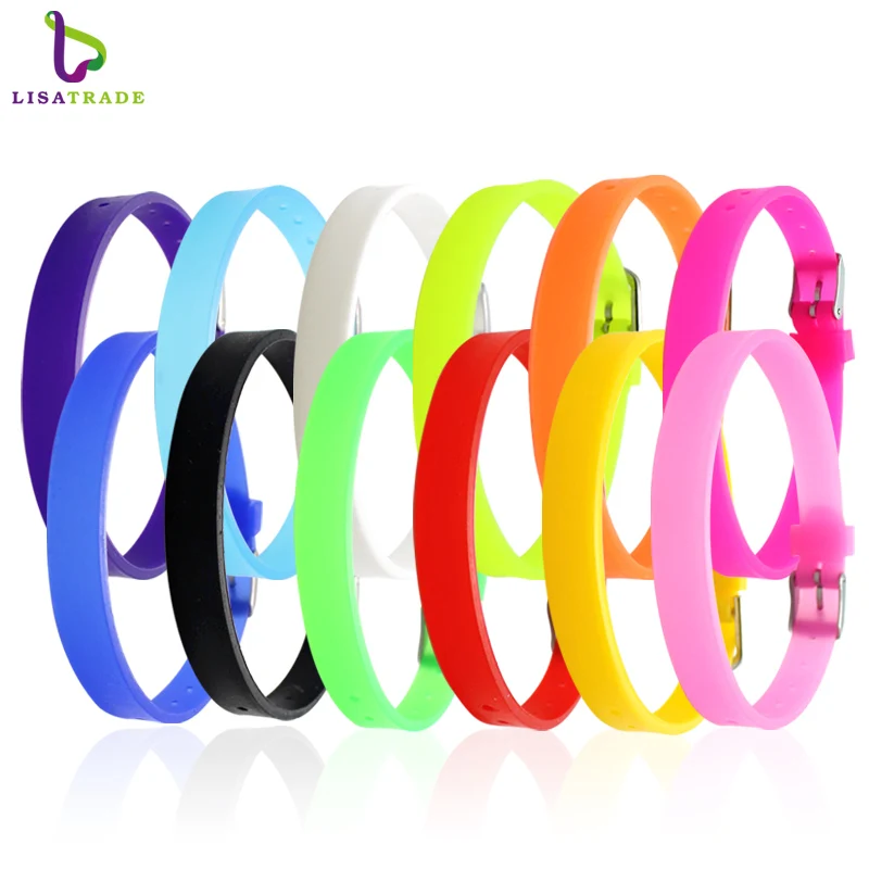 Wholesale 8mm Custom Wristband Bracelets Colorful Silicone Wristband Bracelet For Slide Charms