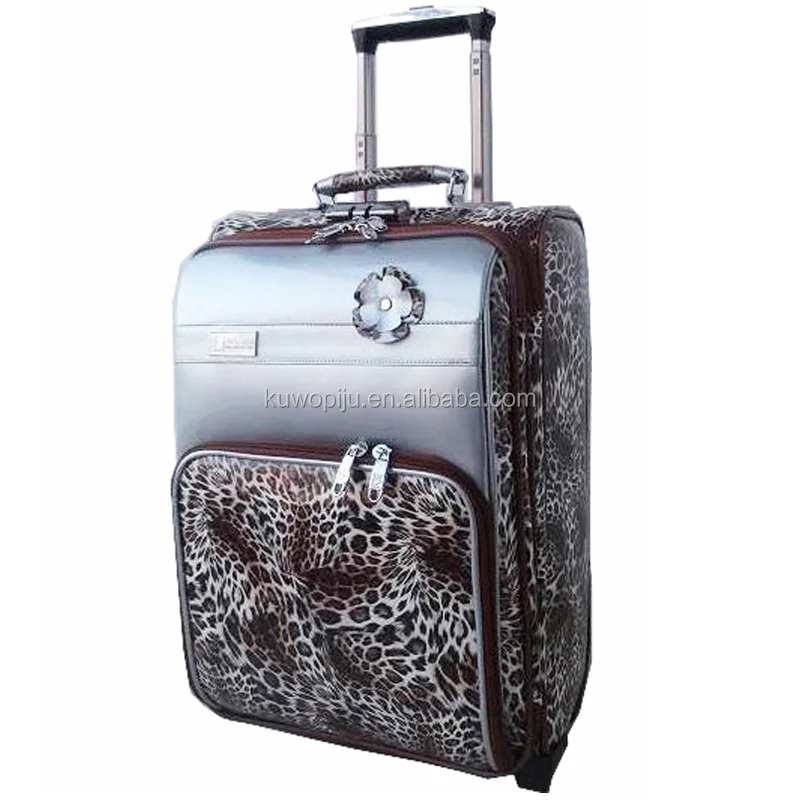 Animal Print leopard suitcase 3-piece spinner Upright Luggage Set