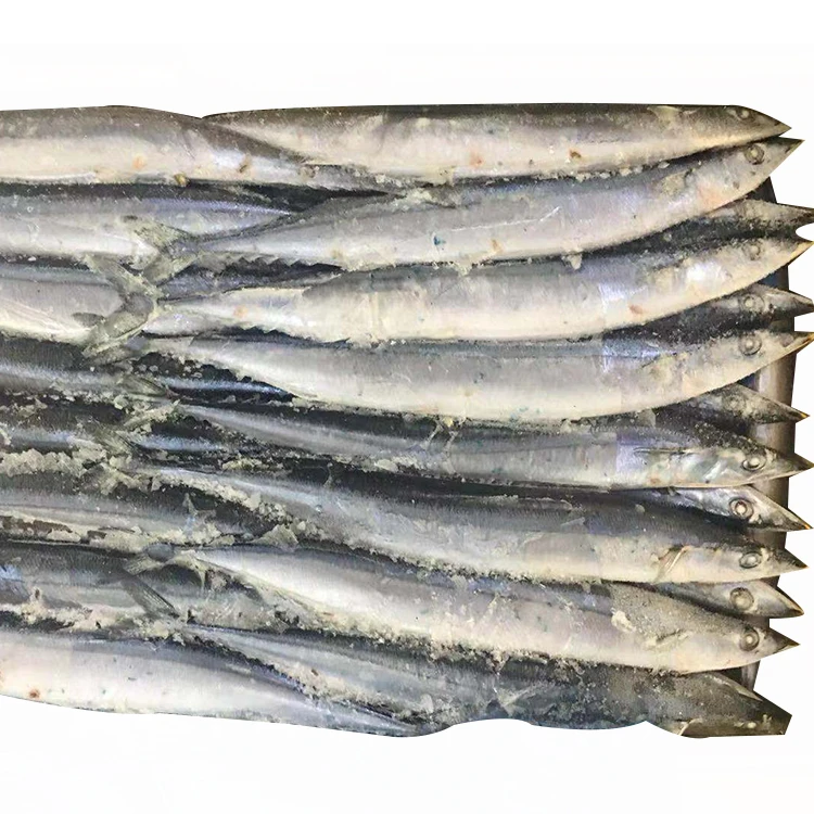 
2021 new Wholesale frozen seafood whole pacific saury price for sale frozen pacific saury w/r 