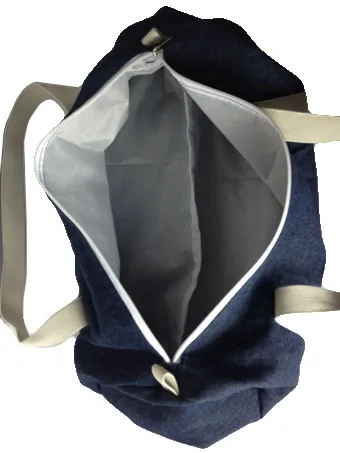 Denim Canvas Cotton Duffel Bag Gym BagBarrel round bag for Unisex [30Litres]