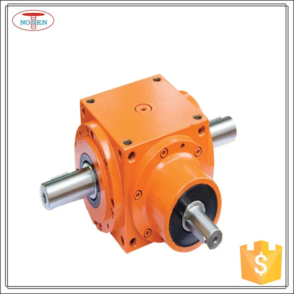 Cast iron housing 90 degree transmission agricultural bevel gearbox