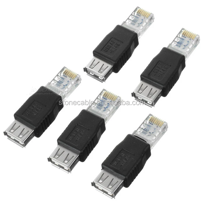 USB 2.0 Type A Female To Male Ethernet RJ45 Connector Adapter