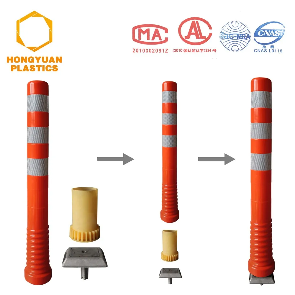 
Strong magnetic base with TPU post warning post 