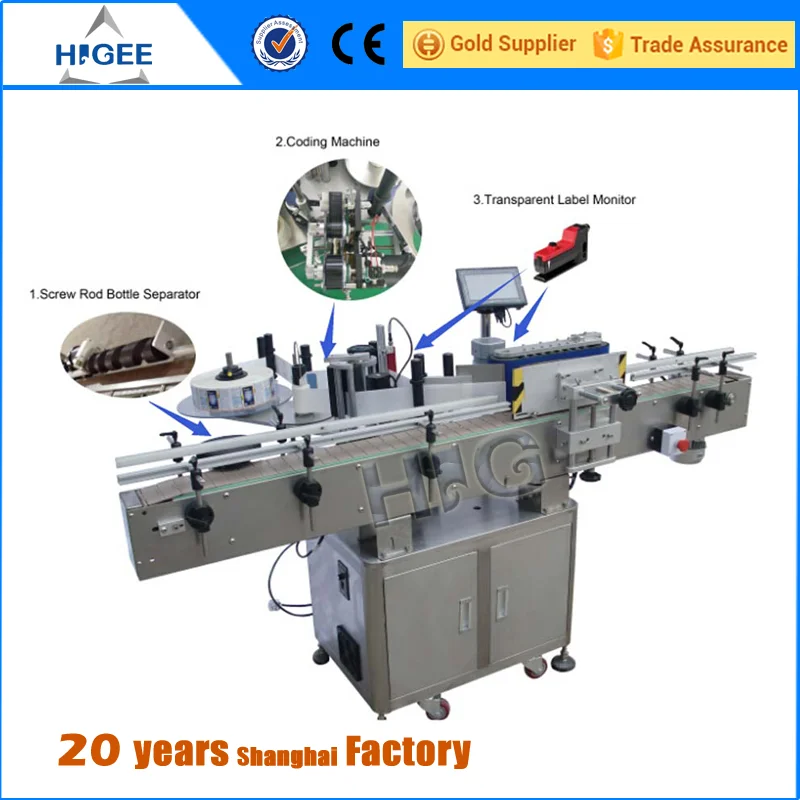round glass bottle paper labeling machine machinery making