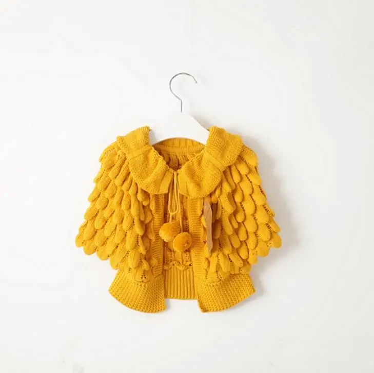 
S10063B Spring and autumn hollowed-out knitted girls sweater 