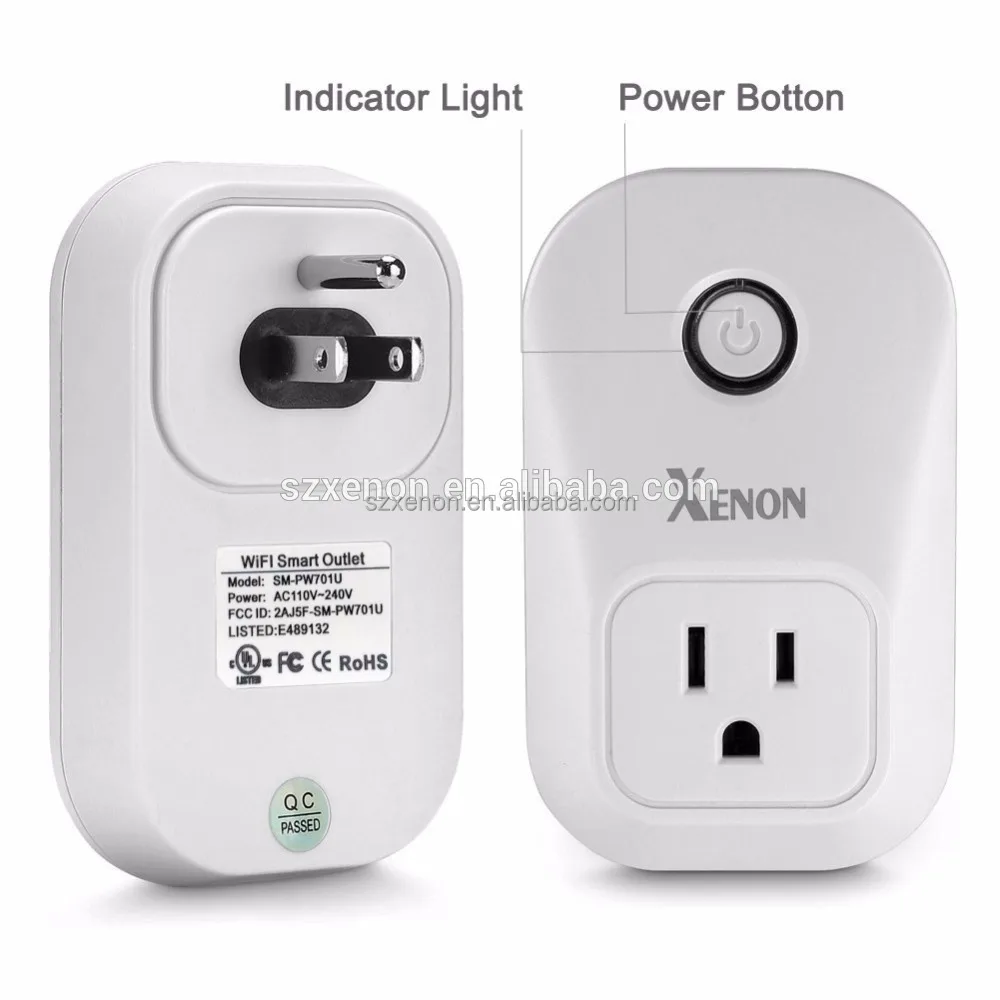 
Xenon Works with Amazon Alexa WiFi Smart Plug Smart Switch Smart Home Wireless Wall Electric Socket 