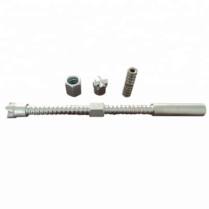 
R38 Rock Bolt Drilling Tunneling Anchor Tools Tungsten Carbide Self Drilling Anchor Bar Thread Rod Anchor Bolt 